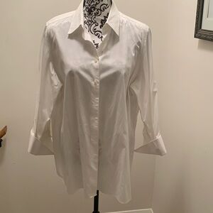 Lands End white blouse
